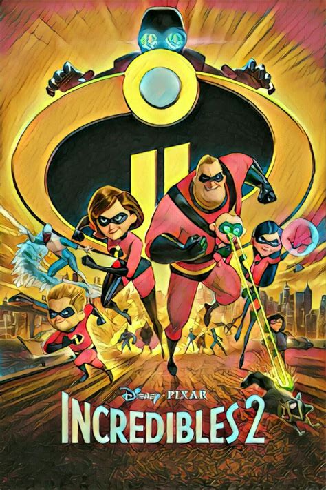 The Incredibles 2 movie poster Cartoon Versions of Movie Posters #movieposters #movies #cartoon ...