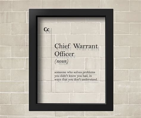 TRANSPARENT Chief Warrant Officer Definition Poster, Chief Warrant ...