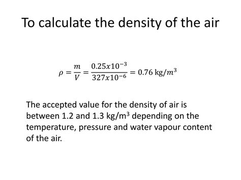 Density Of Air