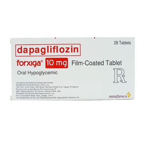 FORXIGA Dapagliflozin Propanediol Monohydrate 10mg Film-Coated Tablet 28's price in the ...