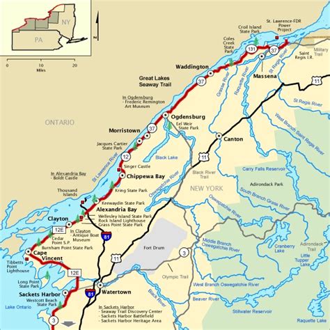 the thousand islands map