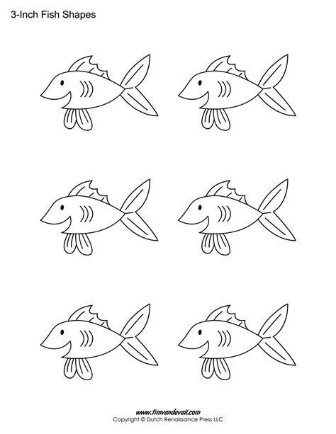 Printable Fish Templates for Kids | Preschool Fish Shapes