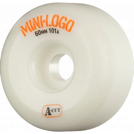 Mini Logo Skateboard Wheels A-cut 60mm 101A White 4pk - Mini Logo Skateboards