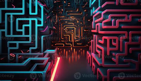 cyber circuit futuristic neon background,motif maze techno wallpaper ...