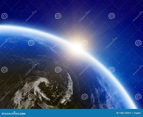 Earth climate from space stock illustration. Illustration of cyberspace ...