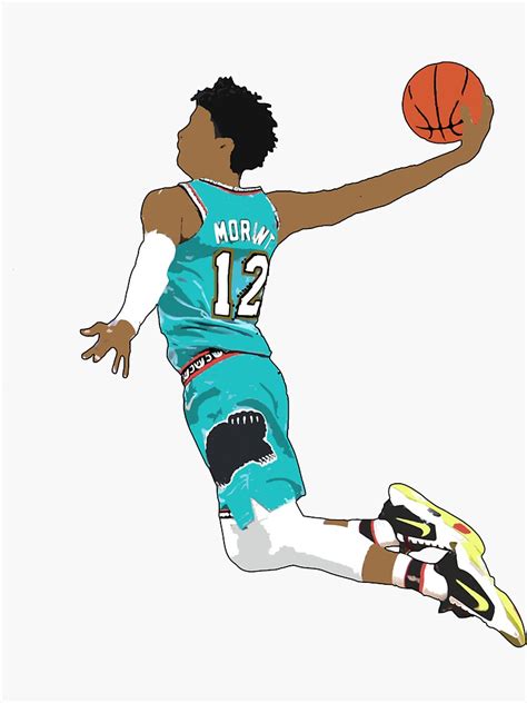 "Ja Morant Dunk" Sticker for Sale by Karriss28 | Redbubble