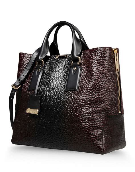 Burberry Large Leather Bag in Black | Lyst