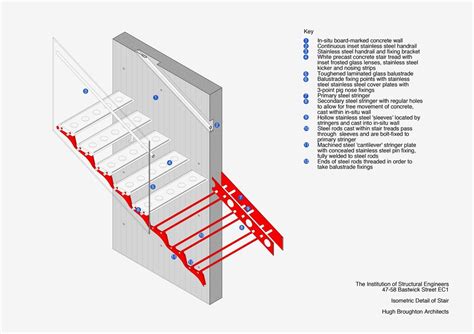 Cantilevered stair detail | Stair detail, Concrete stairs, Spiral staircase plan