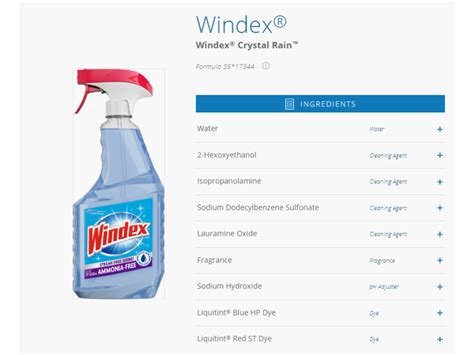 Windex Crystal Rain Glass Cleaner, 26 fl oz Ingredients and Reviews