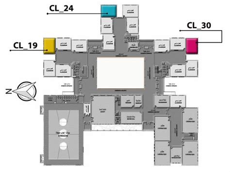 School building where: (a) is a 3D simulated view of school, (b) is a ...