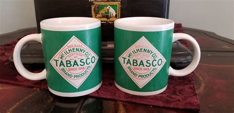 Vintage Tabasco Brand coffee mug. pair of vintage coffee mugs | Etsy