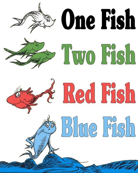 The gallery for --> One Fish Two Fish Clipart | One fish two fish, Dr seuss fish, Fish clipart