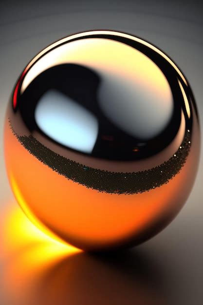 Premium AI Image | Abstract 3D chrome ball