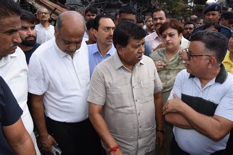 Haryana Vidhan Sabha Speaker, Sh Gian Chand Gupta took stock of the damage caused by the arson ...