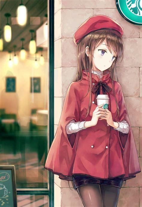 Cute Anime Girls Drinking Coffee Wallpapers - Wallpaper Cave