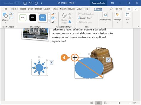 How to Insert a Line and Shapes in Word | CustomGuide