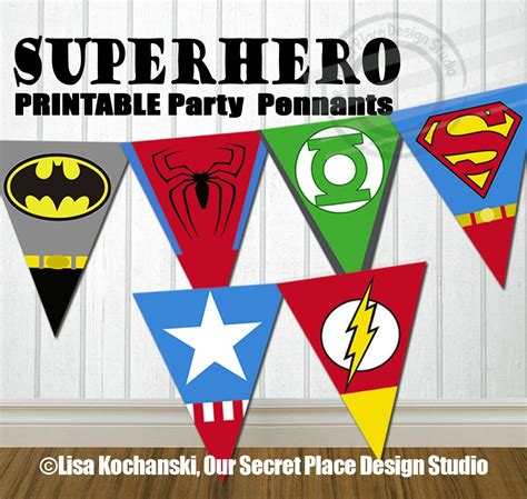 PRINTABLE Superhero Party Banner Super hero Party Banner Super | Etsy | Superhero party ...