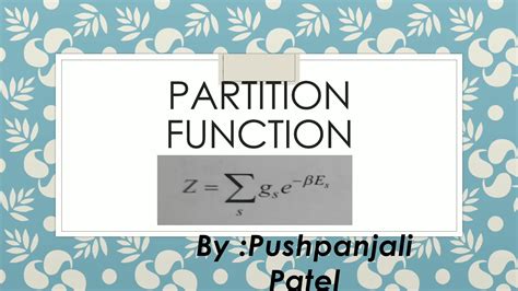 Partition Function || Statistical Mechanics || Physical Science - YouTube