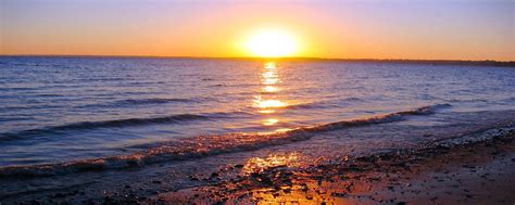 Ocean Sunset Wallpaper - Sunset Over Ocean Hd (#2207291) - HD Wallpaper & Backgrounds Download