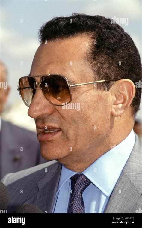 Egyptian President Hosni Mubarak, in power from 1981-2011, during the ...