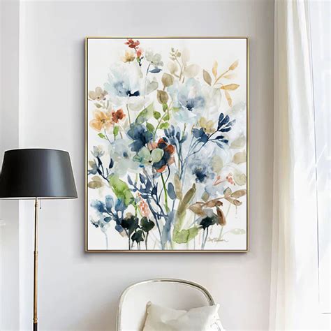 Wall art - Colourful Floras Watercolour style II - Canvas Prints ...