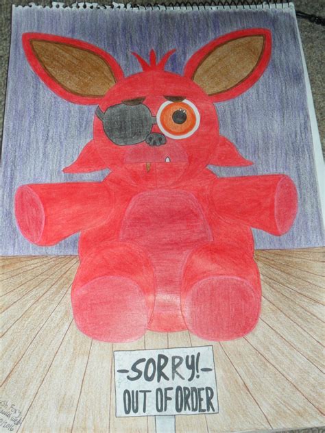 FNAF Foxy Plush drawing by MickeyKK on DeviantArt