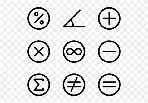 Maths Symbols - Math Png Black And White, Transparent Png - 600x564 ...