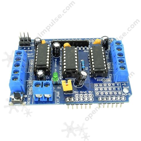 L293D Motor Driver Shield for Arduino | Open ImpulseOpen Impulse