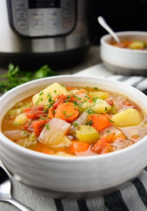 Instant Pot Vegetable Soup - Vegan | Where You Get Your Protein