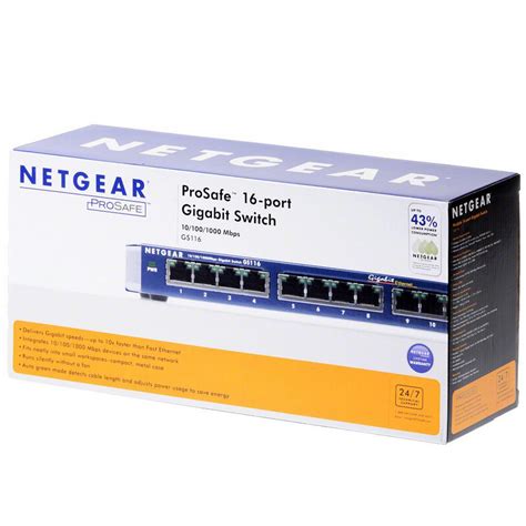 Netgear GS116 Switch No Gestionado 16 Puertos 10/100/1000 | PcComponentes.com