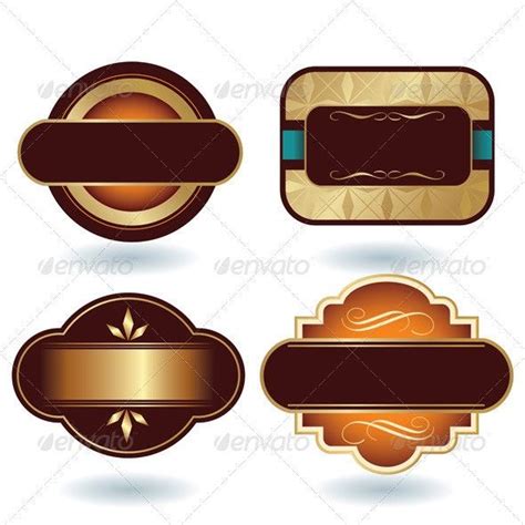 Brown Gold Labels Template | Label templates, Chocolate logo, Chocolate labels