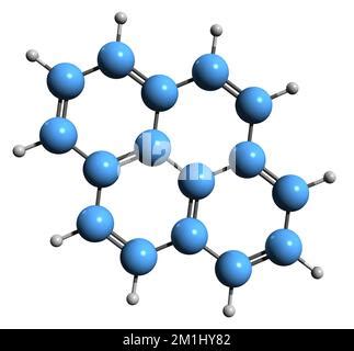 3D image of Fluoranthene skeletal formula - molecular chemical ...