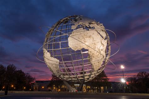 Unisphere at Night Flushing Meadows Park Queens