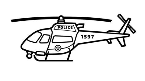 How to Draw a Police Helicopter | Helicopter, Airplane drawing, Step by step drawing