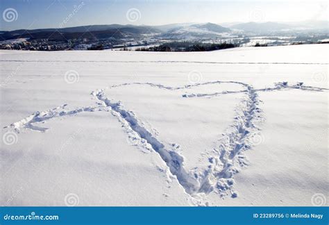 White Snow with Heart Shape Stock Photo - Image of shape, holiday: 23289756