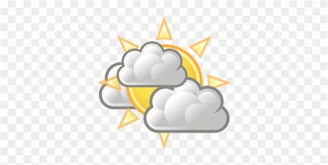 Partly Cloudy Clipart Png - Partly Cloudy Weather Icon - Free ...