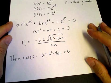 Second-order, linear, homogeneous ode with constant coefficients (Part I) - YouTube