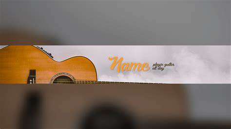 Free Guitar YouTube Banner Template | 5ergiveaways