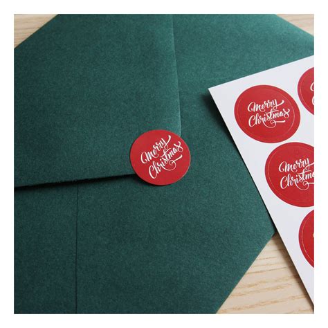 Red Merry Christmas Envelope Stickers 15 Pack | Hobbycraft