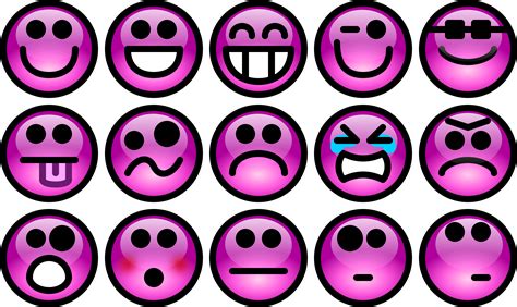 Clipart - Glossy Smiley Set 4