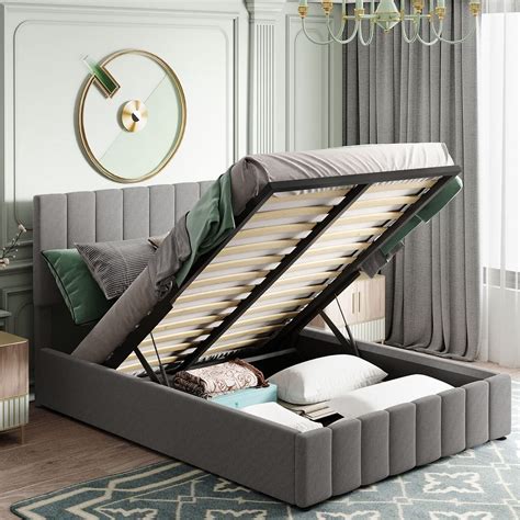 Buy Harper & Bright Designs Lift Up Storage Bed Full Size Upholstered ...