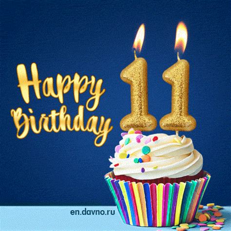 Happy Birthday - 11 Years Old Animated Card | Funimada.com