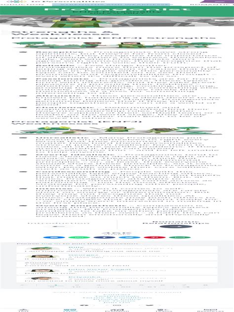 Strengths & Weaknesses Protagonist (ENFJ Personality) 16personalities | PDF | Psychology ...