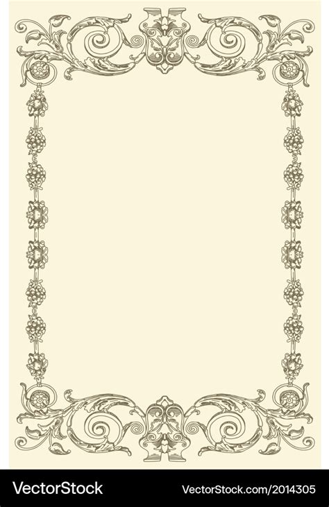 Classical vintage old frame design Royalty Free Vector Image