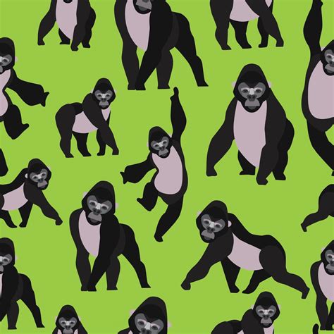 Gorilla seamless pattern 2596770 Vector Art at Vecteezy