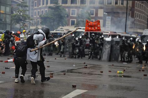 Tear gas, warning shot mark escalation in Hong Kong protests