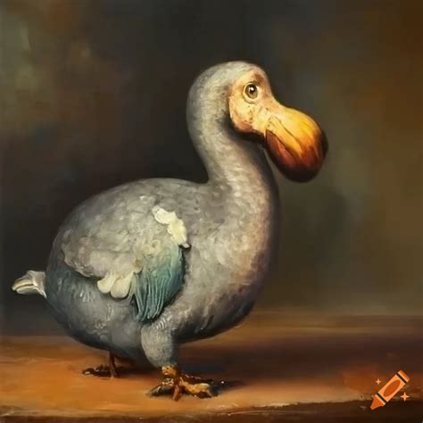 Oil painting of a dodo bird on Craiyon