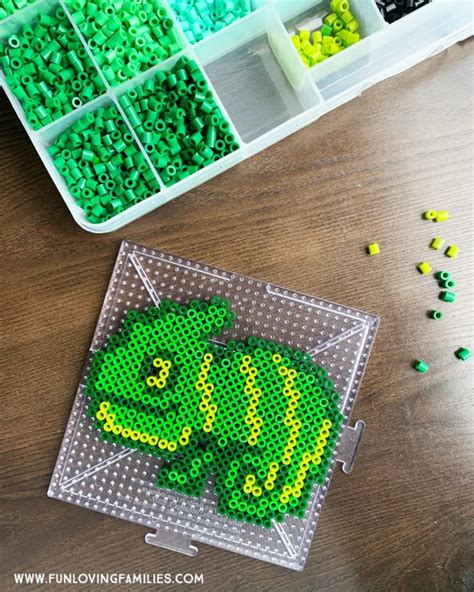 Chameleon Melty Perler Bead Pattern (Free) - Fun Loving Families