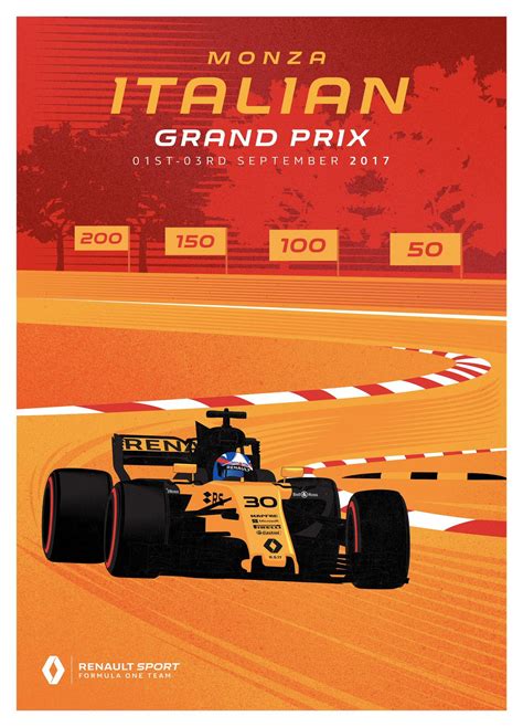 Renault Sport F1 Team poster Grand Prix van Italië - 2017 | Grand prix ...