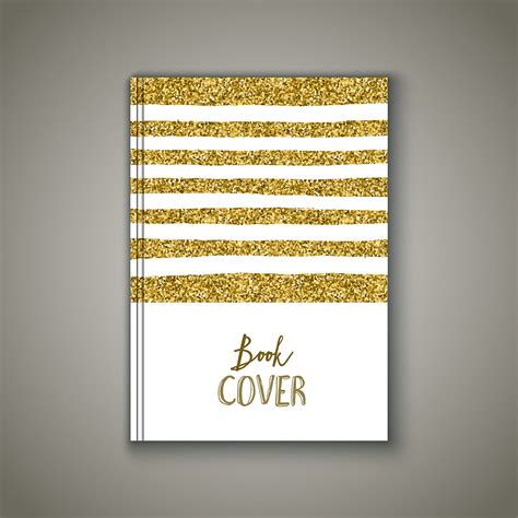 Book cover with gold glittery design 210276 Vector Art at Vecteezy